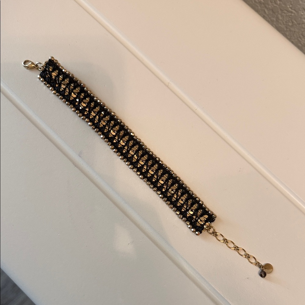 Stella & Dot Black and Gold Bracelet